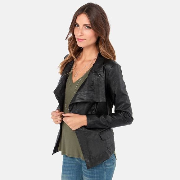 Ark & Co Playing with Fire Black Vegan Leather Jacket - Picture 7 of 10